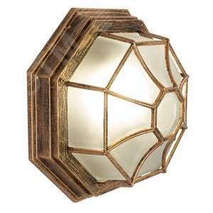 Светильник НБУ-60w Е27 IP44 черное золото - Feron