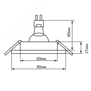 Светильник ИВО-50w 12в G5.3 поворотный титан (DL11/DL3202) 5