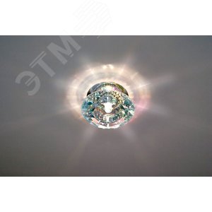 Светильник ИВО-20w 12в,G4,хром,с/с декор.многоцв.Feron (JD83M-MC) - фото 2