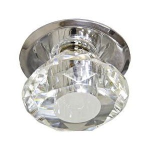 Светильник ИВО-20w 12в G4 хром /прозрачное стекло декоративный (JD83S-CL) - Feron