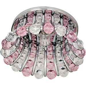 Светильник CD2120 JCD9 35w G9 прозрачный-розовый/хром (с лампой) - Feron