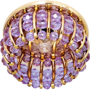 Светильник CD2119 JCD9 35w G9 сиреневый/золото (с лампой) - Feron