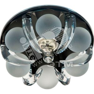 Светильник CD2530 JCD9 35W G9 прозрачное и матовое стекло черный - Feron