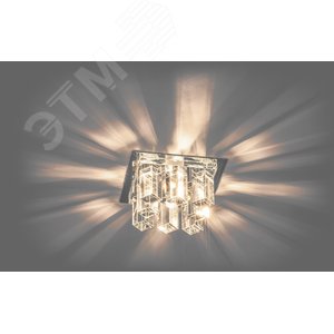 Светильник ИВО-35w 220в G9 хром с прозрачным стеклом (JD120 хром/проз) - фото 2