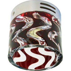 Светильник ИВО-35w 220в,G9,хром,с/с крас.Feron (CD85A хр/крас.) - Feron