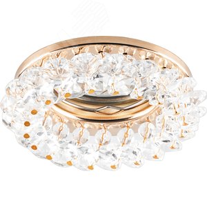 Светильник ИВО-50w 12/220в G5.3 золото с прозрачным стеклом (CD4141 зол/прозр.)