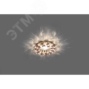 Светильник ИВО-50w 12/220в G5.3 золото с коричневым декоративным стеклом (CD4141 зол/кор.) - фото 2