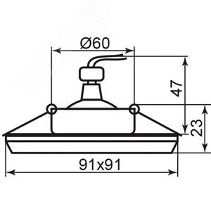 Светильник ИВО-50w 12в G5.3 квадратный серебро/серый 2