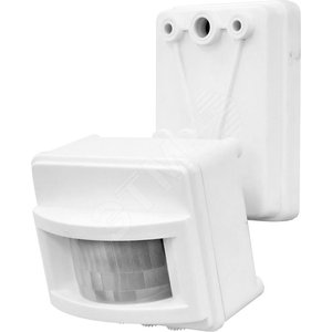 Датчик движения ИК настенный 1200w 120 гр. 12м IP44 белый (SEN14 бел.) - Feron