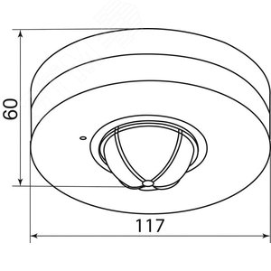 Датчик движения и освещенности SEN4/LX28A 230V 1200W 6m 120°(гориз.) 360°(верт.) потол. белый | 22017 | FERON - фото 2