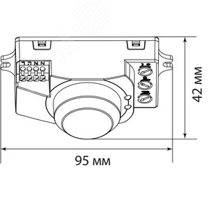 Датчик движения МВ встраиваемый 1200w 360 гр. 8м IP20 белый (SEN40 бел.) - фото 4