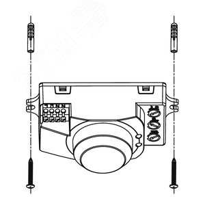 Датчик движения МВ встраиваемый 1200w 360 гр. 8м IP20 белый (SEN40 бел.) - фото 5