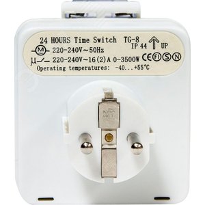 Розетка с таймером (суточная) механическая IP44 16А 3500W Feron - фото 3