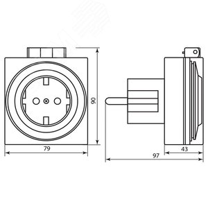 Розетка с таймером (суточная) механическая IP44 16А 3500W Feron - фото 4