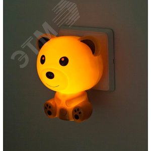 Ночник светодиодный 0.8w LED Медвежонок коричневый (FN1006) - фото 3