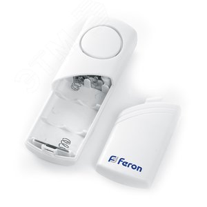 Звонок сигнализация 1 мелодия 2х1.5V/AA, громкоcть 90dB, белый, Feron - фото 5