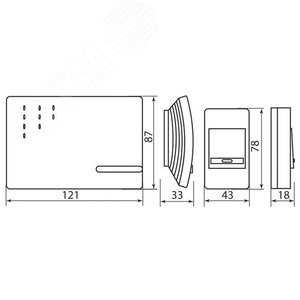 Звонок F-128E (DB412) 32 мелодии 3*1.5V/AA белый - фото 2