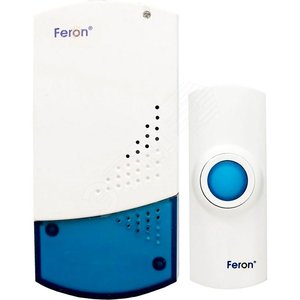 Звонок H-138-E (DB449) (кнопка IP44) 32 мелодии   230V белый - Feron
