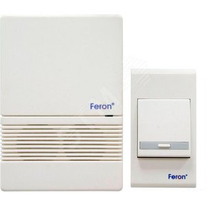 Звонок T-168 (DB432) 1 мелодия 4*1.5V/AA белый (23610) - Feron