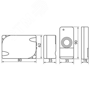 Звнок E-369 (DB609) кнопка IP44 35 мелодий 2*1.5V/ААА 315МНz - фото 2