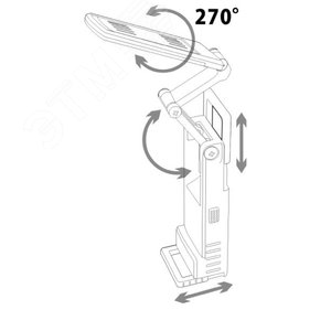 Светильник настольный светодиодный LED 2.6w аккумуляторный серый (DE1701) - фото 7