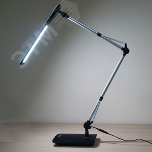 Светильник настольный светодиодный LED 5w диммируемый серебро/черный (DE1721 сереб/чер.) - фото 2