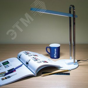 Светильник настольный светодиодный LED 8w черный (DE1722) - фото 2