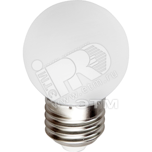 Лампа светодиодная LED 1вт Е27 дневной (шар) (LB-33 3LED) - Feron