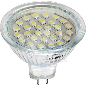 Лампа светодиодная LED LB-23 30LED(2W) 230V G5.3 зеленый 44х50mm MR16 (25124) - Feron