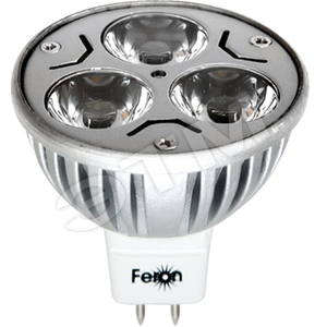 Лампа светодиодная LED 3вт 12в G5.3 белый (LB-12 3LED) - Feron