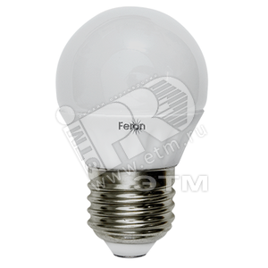 Лампа светодиодная LED 3вт Е27 белый(шар) (LB-45 30LED mini globe) - Feron