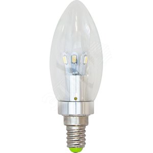 Лампа светодиодная LED 3.5вт Е14 белая (свеча) хром (LB-70 6LED) - Feron