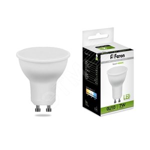 Лампа светодиодная LED 7вт 230в GU10 белая - Feron