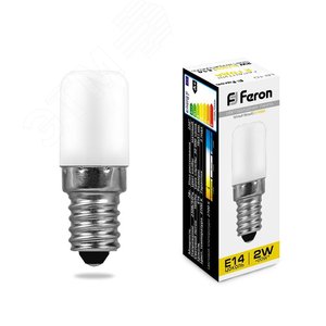 Лампа светодиодная LED 2вт Е14 теплый для холодильников - Feron