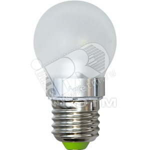 Лампа светодиодная LED 3.5вт Е27 дневной (шар) матовый (LB-40 6LED) - Feron