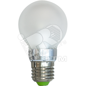 Лампа светодиодная LED 5вт Е27 теплый (шар) матовый (LB-42 10LED) - Feron