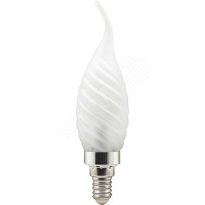 Лампа светодиодная LED 3.5вт E14 теплый матовая свеча на ветру витая хром (LB-78 6LED) - Feron