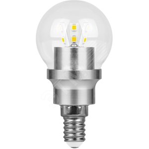 Лампа светодиодная LED 4.5вт Е14 белый (шар) (LB-40) - Feron