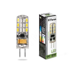 Лампа светодиодная LED 2вт 12в G4 белый капсульная
