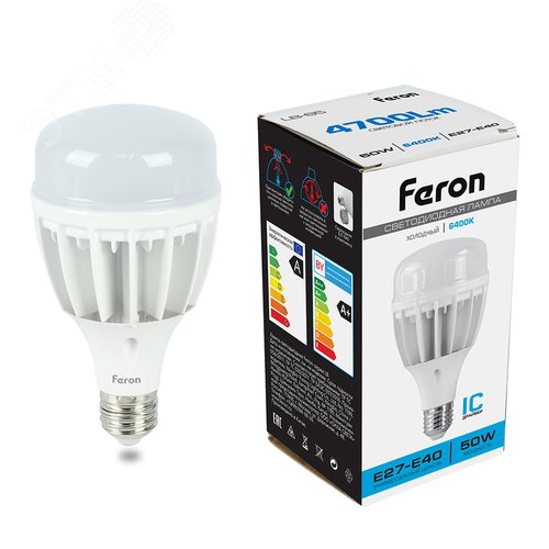 Лампа светодиодная LED 50вт Е27/Е40 дневной - Feron