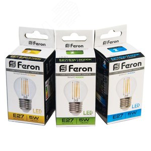 Лампа светодиодная LED 5вт Е27 белый шар FILAMENT - фото 3