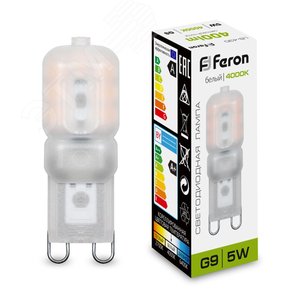 Лампа светодиодная LED 5вт 230в G9 белый капсульная - Feron