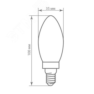 Лампа светодиодная LED 5вт Е14 теплый свеча FILAMENT диммируемая (LB-68) - фото 2
