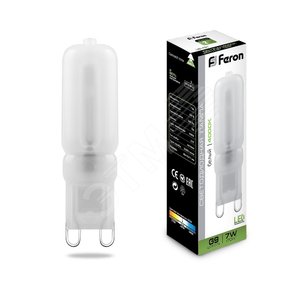 Лампа светодиодная LED 7вт 230в G9 белый капсульная - Feron