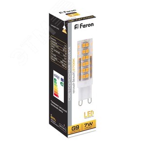 Лампа светодиодная LED 7вт 230в G9 теплый капсульная 3