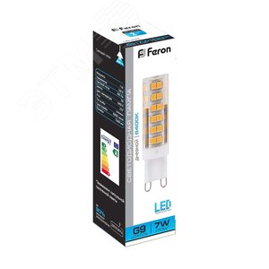 Лампа светодиодная LED 7вт 230в G9 дневной капсульная 4