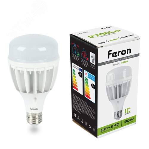 Лампа светодиодная LED 30вт E27/E40 белый