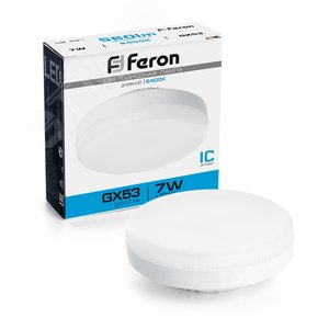 Лампа светодиодная LED 7вт GX53 дневной таблетка - Feron