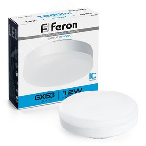 Лампа светодиодная LED 12вт GX53 дневной таблетка - Feron