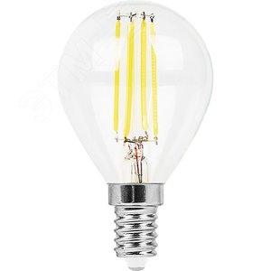 Лампа светодиодная LED 7вт Е14 белый шар FILAMENT 2